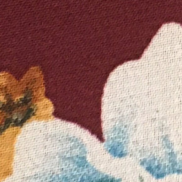 Dramatic Burgundy Floral Cluster U.S.A. Made Dress - Picture 8 of 16